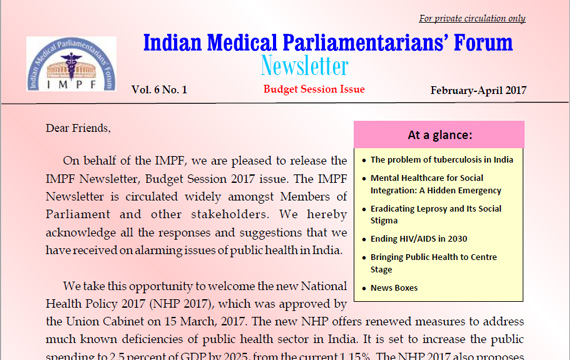 IMPF Newsletter Budget Session 2017 Issue